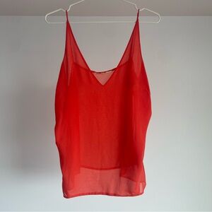J Brand Orange bias cut top L